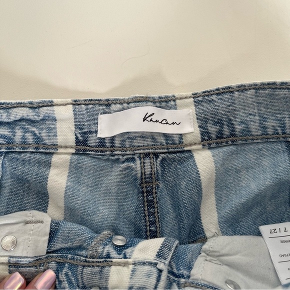 KanCan Striped McKenzie Mid-Rise 90's Flare Wide Leg Jean's Size 27 - Picture 6 of 11